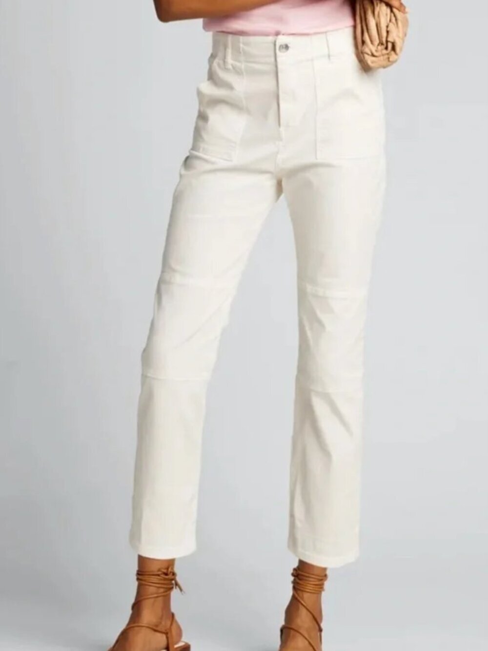 Veronica Beard Lynne Cargo Pants in Ivory